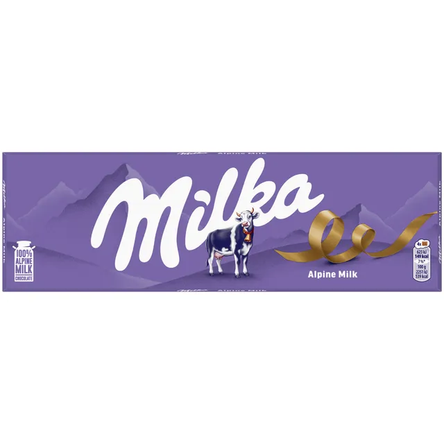 Pieninis šokoladas iš alpių pieno MILKA, 250 g