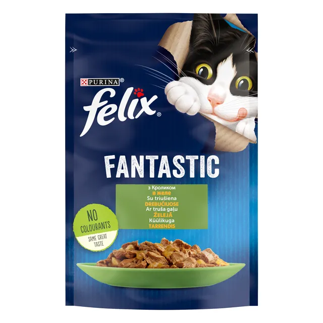 Konservai su triušiena FELIX FANTASTIC, 100 g