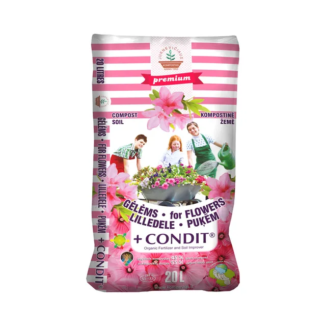 Kompostinė žemė gėlėms su Condit 20L