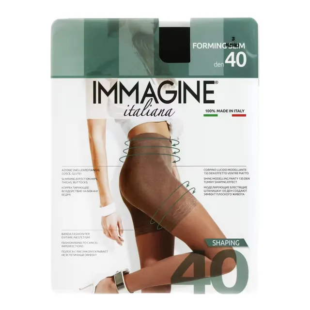 Moteriškos pėdkelnės IMMAGINE FORMING SLIM 40 DEN, 2 dydis, spalva NERO