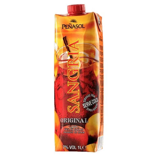 Raudonasis vyno gėrimas PENASOL SANGRIA red 7% 1L
