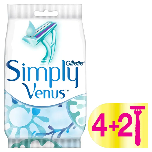 Vienkartiniai skustuvai VENUS Simply 2, 6vnt.
