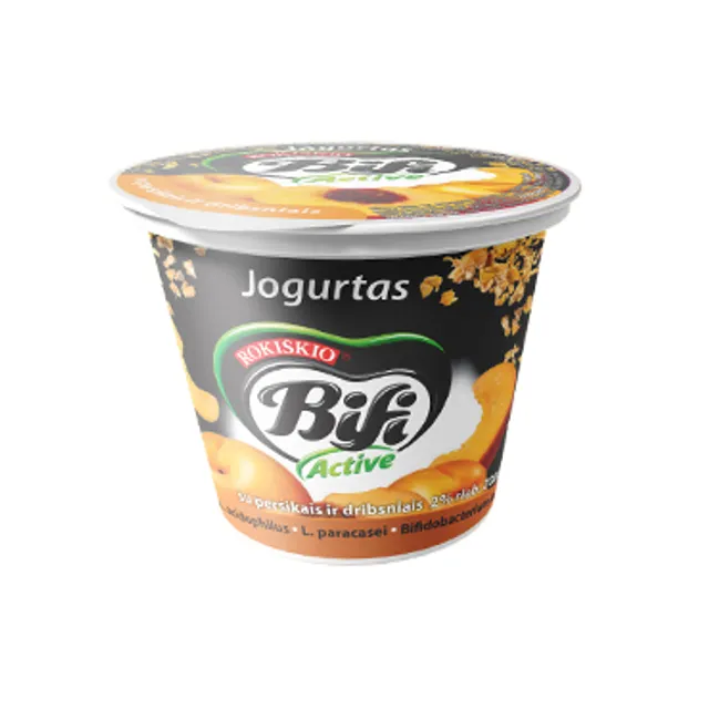 Jogurtas su persikais ir dribsniais BIFI ACTIVE, 200 g