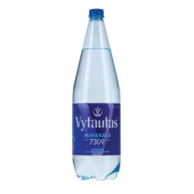 Gazuotas natūralus mineralinis vanduo VYTAUTAS, 1,5 l
