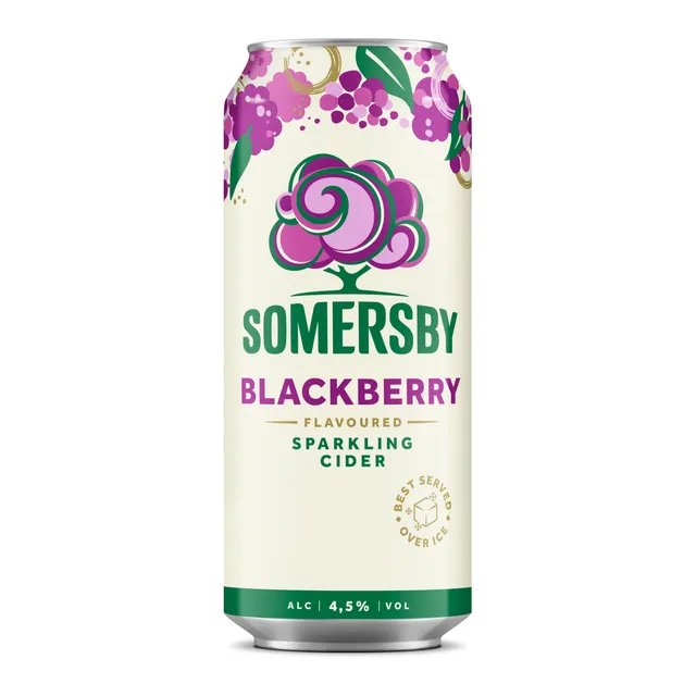 Gazuotas gervuogių skonio sidras SOMERSBY 4,5%, 500 ml