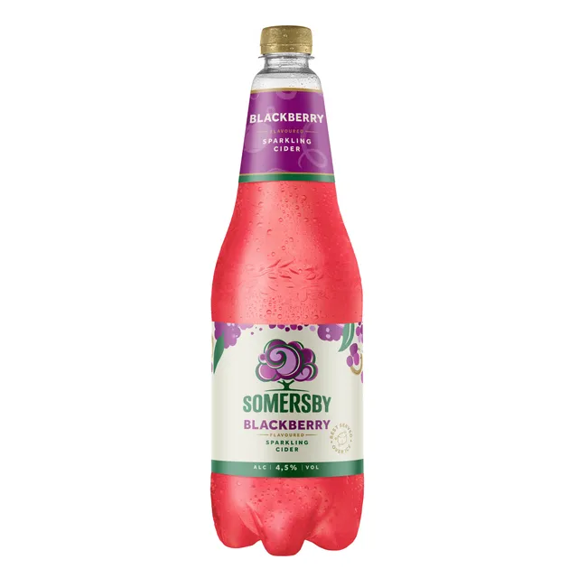 Gazuotas gervuogių skonio sidras SOMERSBY 4,5%, 1 l