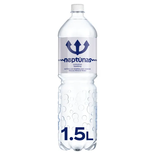 Gazuotas natūralus mineralinis vanduo NEPTŪNAS UNIQUE, 1,5 l
