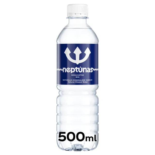Negazuotas natūralus mineralinis vanduo NEPTŪNAS, 500 ml