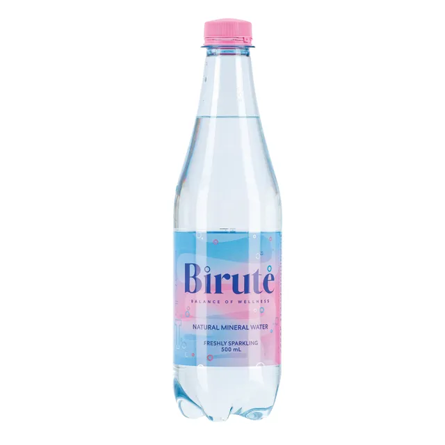 Gazuotas natūralus mineralinis vanduo BIRUTĖ, 500 ml