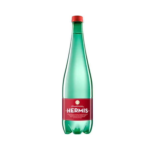 Lengvai gazuotas natūralus mineralinis vanduo DRUSKININKŲ HERMIS, 1 l