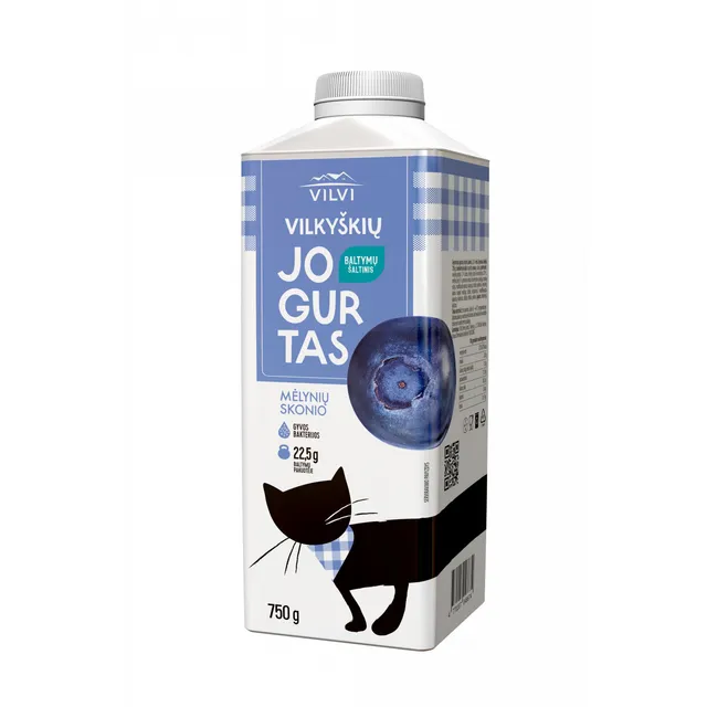 VILVI jogurtas mėlynių skonio 2% rieb. 750g