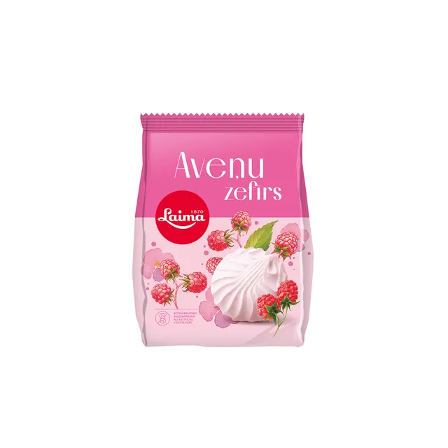 LAIMA aviečių skonio zefyrai, 200 g