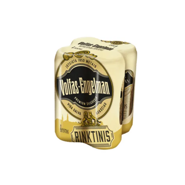 Šviesus alus VOLFO ENGELMAN RINKTINIS (5,2%), 4 x 568 ml