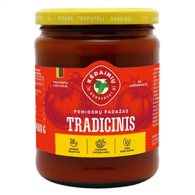 Pomidorų padažas KĖDAINIŲ TRADICINIS, 480 g