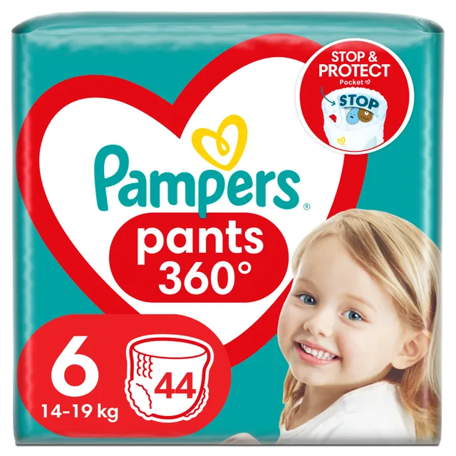 Sauskelnės-kelnaitės PAMPERS PANTS 6 (15+ kg), 44 vnt