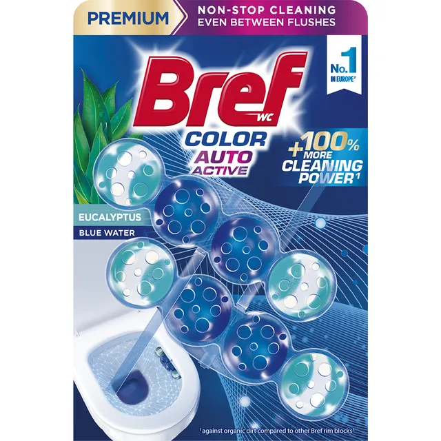WC valikliai-gaivikliai BREF COLOR AKTIV EUCALYPTUS (2 vnt.), 100 g