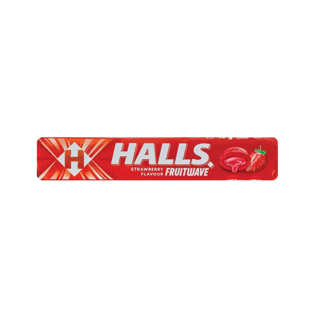 Ledinukai HALLS Fruitwave Strawberry, 45 g