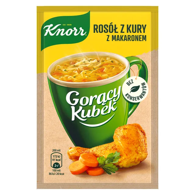 Vištienos sriuba su makaronais KNORR CUP-A-SOUP, 12 g