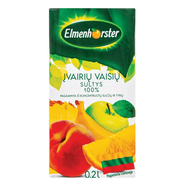 Įvairių vaisių sultys ELMENHORSTER, 200 ml