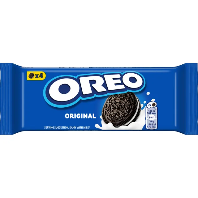 Kakaviniai sausainiai OREO su vanilės skonio įdaru, 44 g
