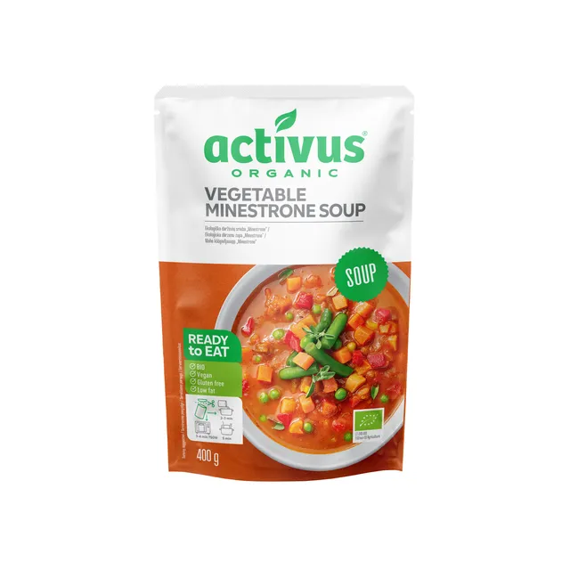 Ekologiška daržovių sriuba ACTIVUS MINESTRONE, 400 g