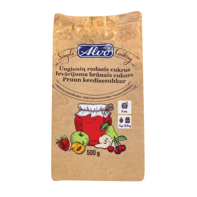 Uogienių rudasis cukrus, 500g