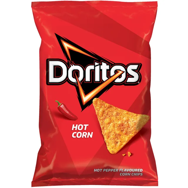 Aštrių pipirų skonio kukurūzų traškučiai DORITOS HOT CORN, 100 g