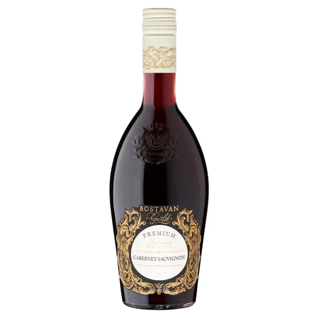 Pusiau saldus raudonas vynas BOSTAVAN GOLD CABERNET SAUVIGNON(12%), 0,75 l