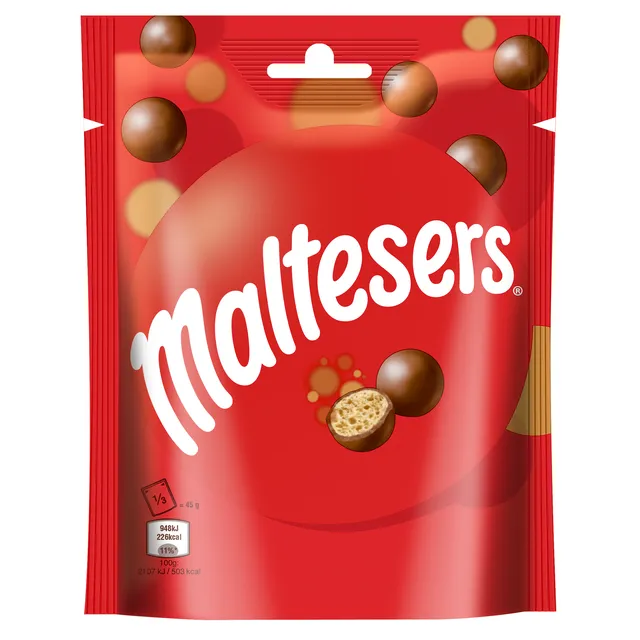 Šokoladiniai kamuoliukai su traškučiais MALTESERS, 140 g