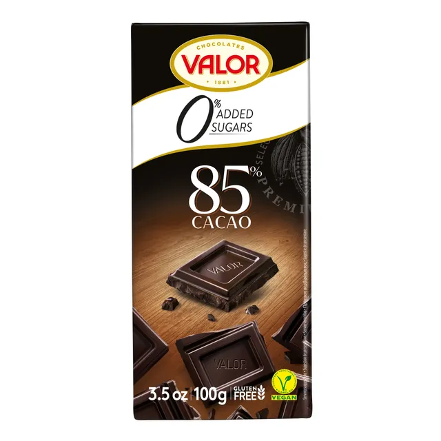 Becukris juodasis šokoladas 85% VALOR, 100 g