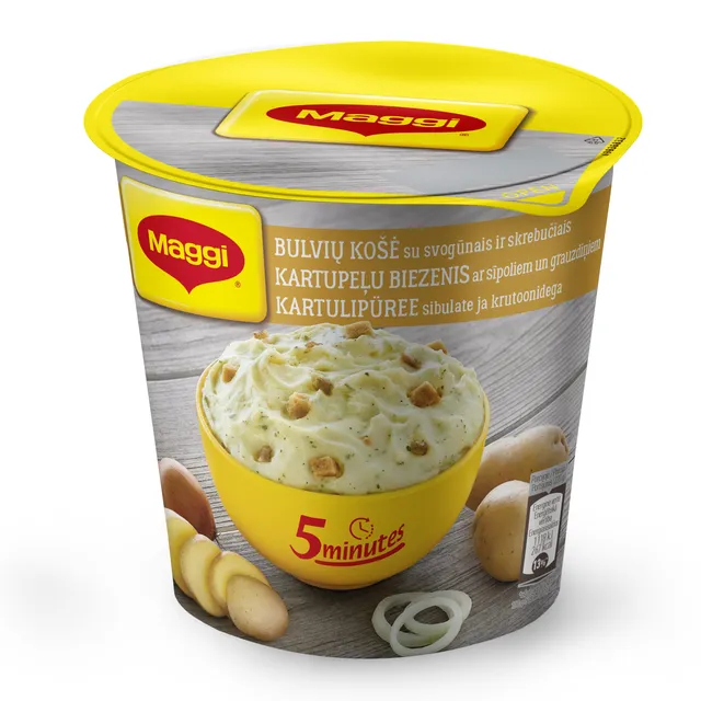 5 Minutės bulvių košė su svogūnais ir skrebučiais MAGGI, 59 g