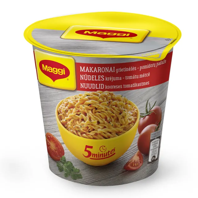 5minutės makaronai grietinėlės-pomidorų padaže MAGGI, 62 g