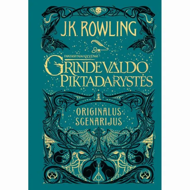 Knyga FANTASTINIAI GYVŪNAI.GRINDELVALDO PIKTADARYSTĖS. ORIGINALUS SCENARIJUS