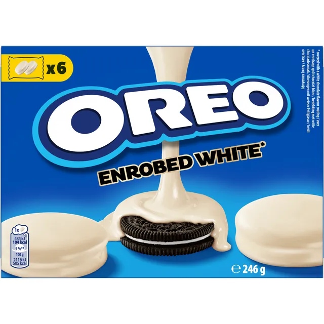 Sausainiai OREO su baltojo šokolado glaistu, 246g