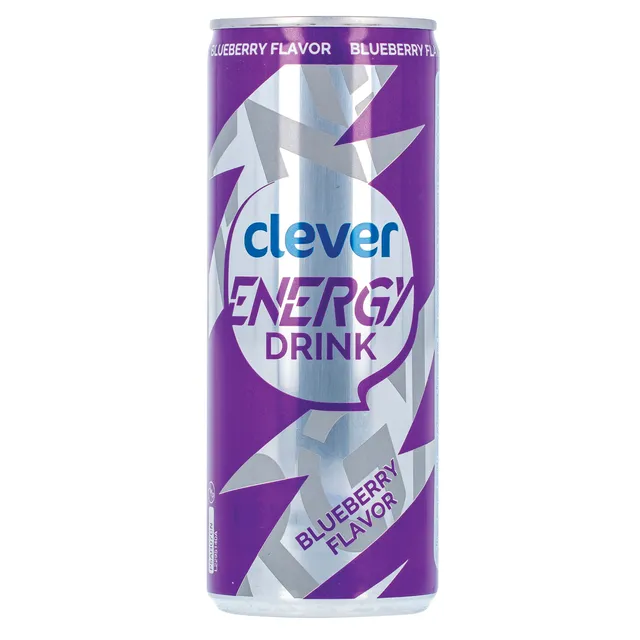 Mėlynių skonio energinis gėrimas CLEVER, 250 ml
