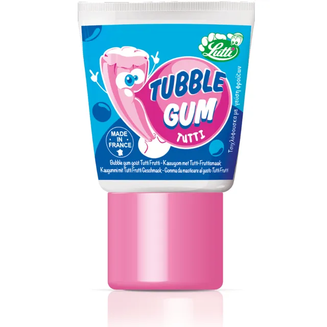 Kramtomoji guma LUTTI TUBBLE GUM FRUIT (TUTTI FRUTTI), 35 g