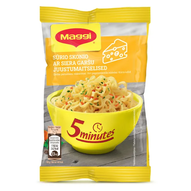 MAGGI greitai paruošimi sūrio skonio makaronai 59,2g