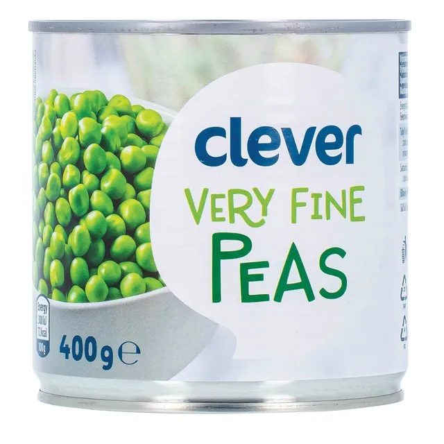 Konservuoti žalieji žirneliai CLEVER, 400 g