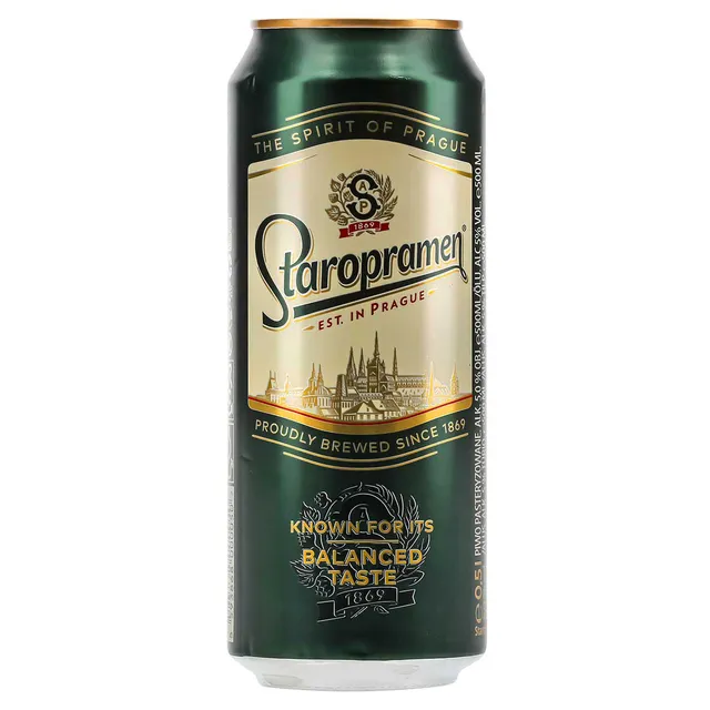 Alus STAROPRAMEN 5%, 0,5 l