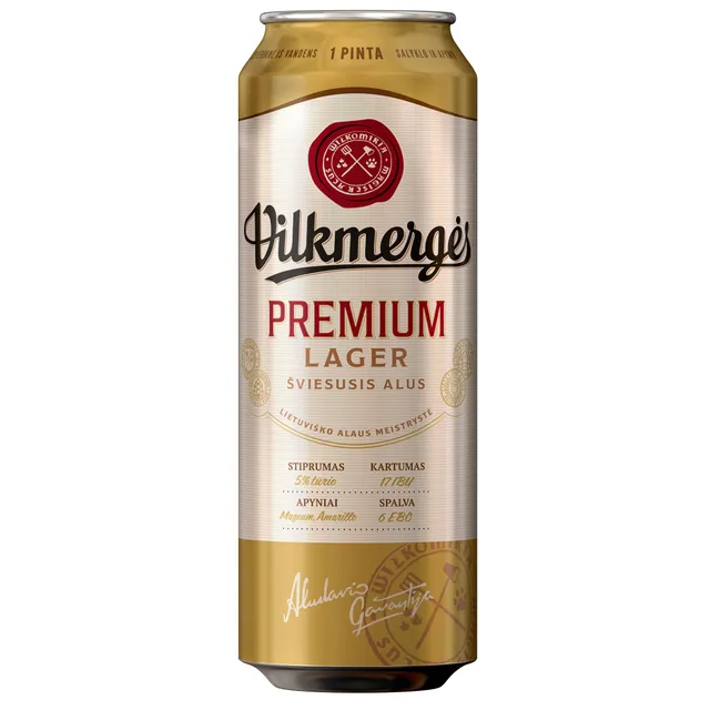 Alus VILKMERGĖS PREMIUM 5%, 568 ml