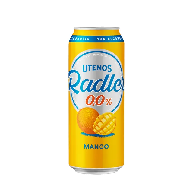Nealkoholinis alaus kokteilis UTENOS RADLER MANGO, 500 ml