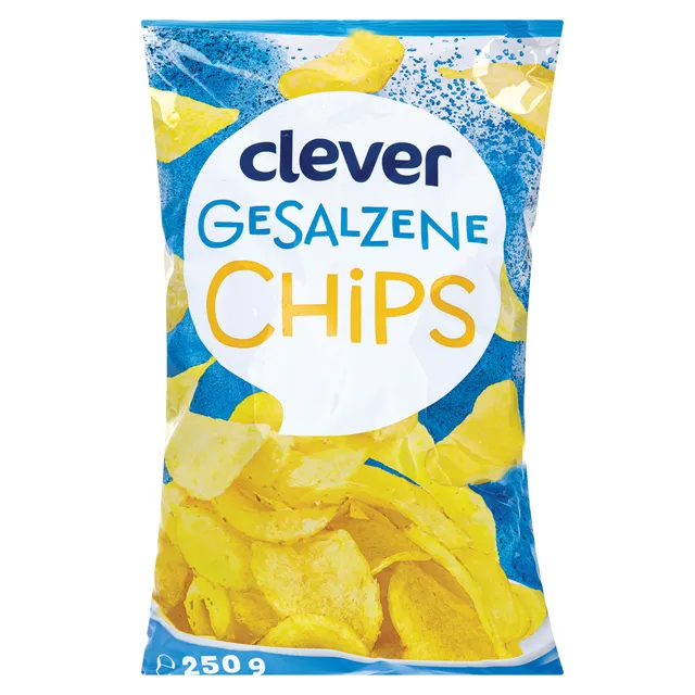 Bulvių traškučiai su druska CLEVER, 150 g