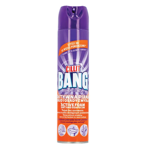 Muilo apnašų ir dušinių valiklis CILLIT BANG ACTIVE FOAM, 600 ml