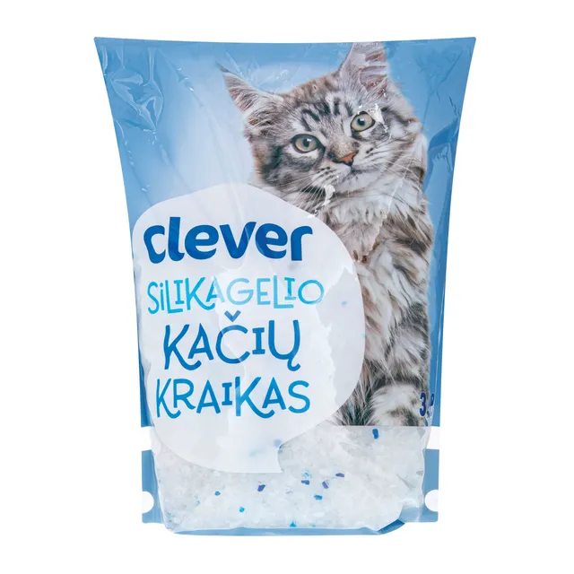 Silikagelio kačių kraikas CLEVER, 3,8 l