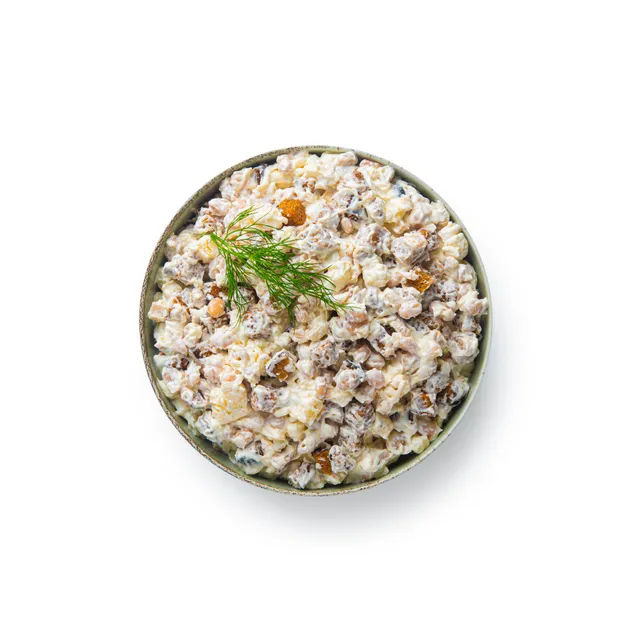 Pupelių salotos su duona ir sūriu IKI ŠEFAI pakuotė, 1 kg