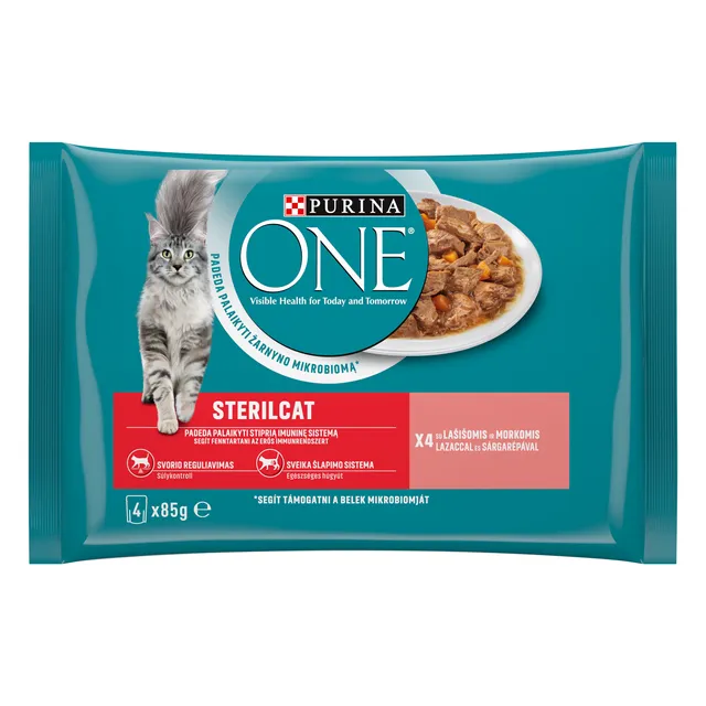 Sterilizuotoms katėms konservai ONE, 340 g