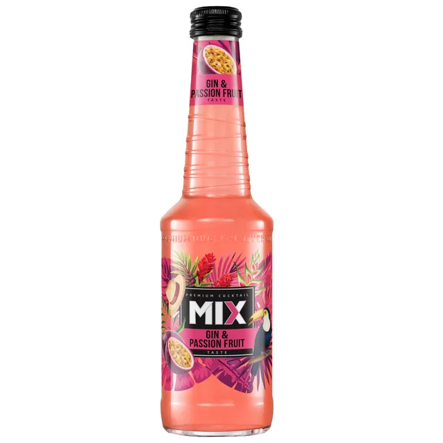 Gazuotas alkoholinis kokteilis MIX GIN & PASSION FRUIT 4%, 330 ml