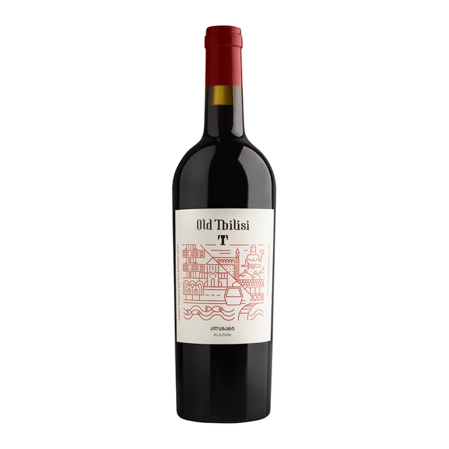 Raudonasis pusiau saldus vynas OLD TBILISI ALAZANI 11,5%, 750 ml
