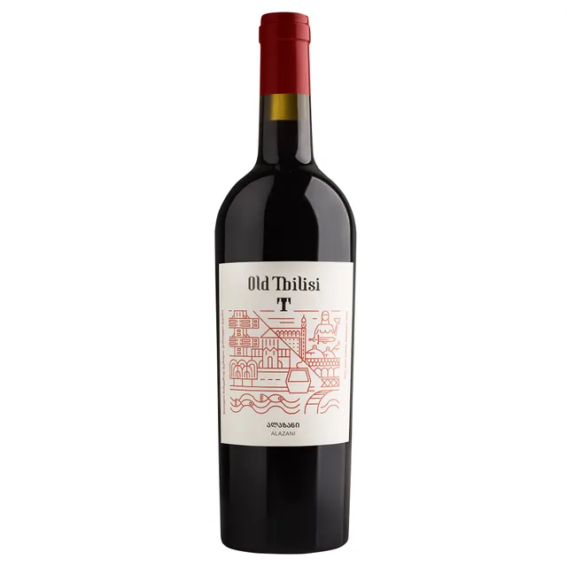 Raudonasis pusiau saldus vynas OLD TBILISI ALAZANI (11,5%), 750 ml