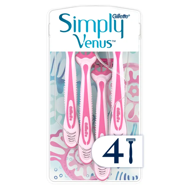 Vienkartiniai skustuvai VENUS Simply3, 4 vnt.